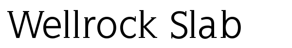 Wellrock Slab font preview