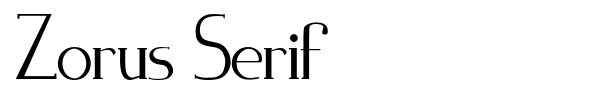 Zorus Serif font preview