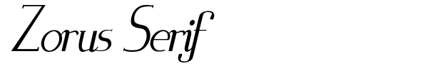 Zorus Serif font preview