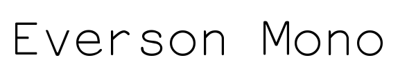 Everson Mono Latin font preview