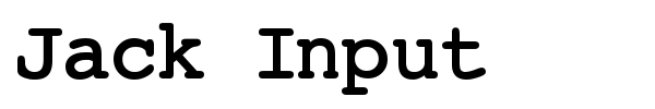 Jack Input font