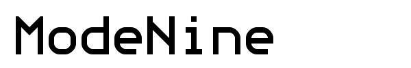 ModeNine font preview