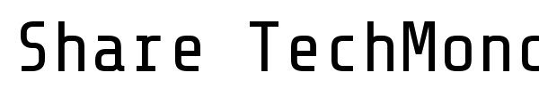 Share TechMono font