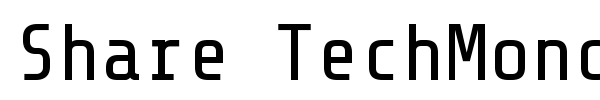 Share TechMono font preview