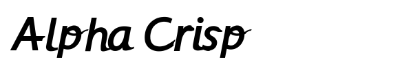 Alpha Crisp font