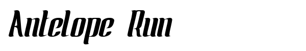 Antelope Run font