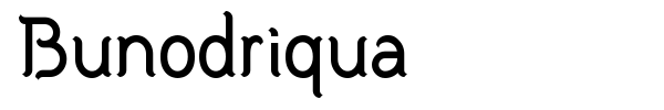 Bunodriqua font preview