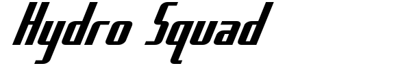 Hydro Squad font preview