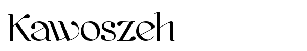 Kawoszeh font