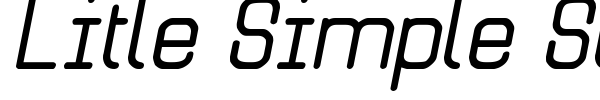 Litle Simple St font