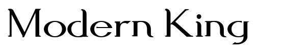 Modern King font