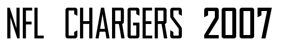 NFL Chargers 2007 font preview