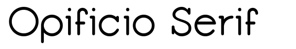 Opificio Serif font
