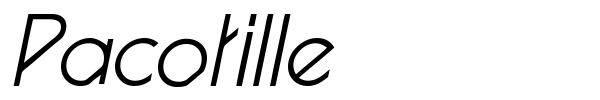 Pacotille font preview