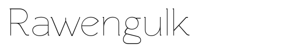 Rawengulk font preview