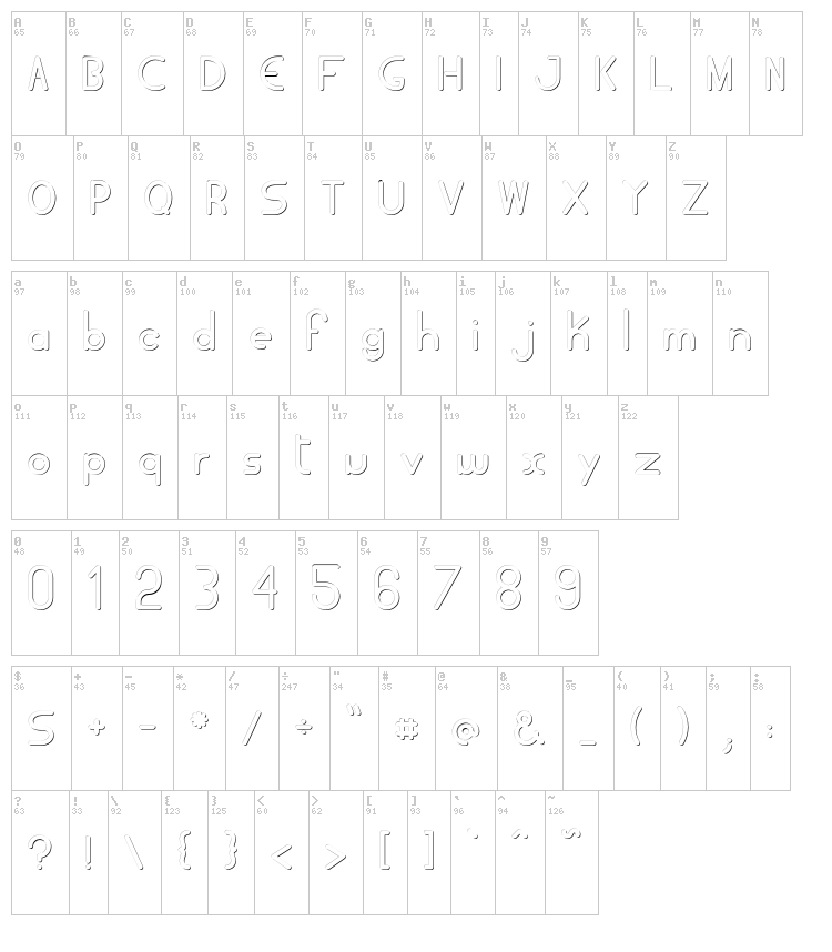 Tubolacao font map