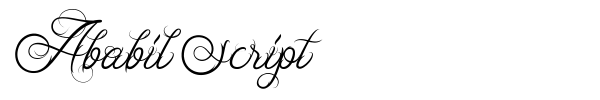 Ababil Script font