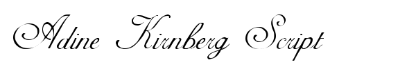 Adine Kirnberg Script font preview