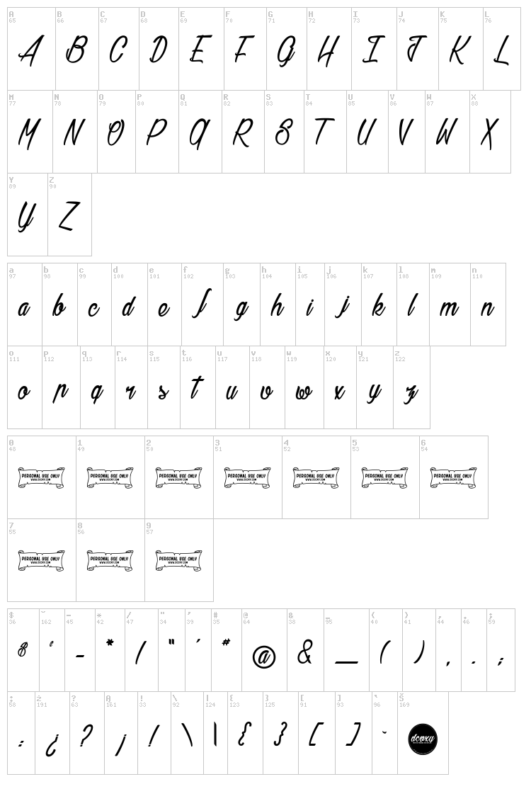 Baldaquin font map