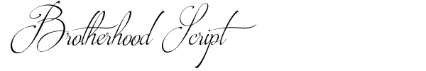 Brotherhood Script font preview