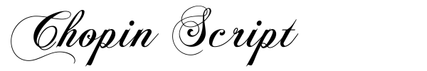 Chopin Script font preview