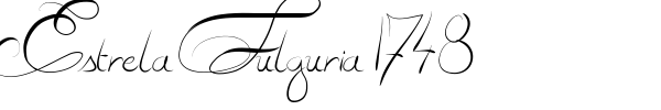 Estrela Fulguria 1748 font