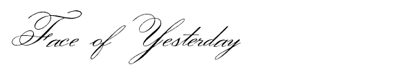 Face of Yesterday font