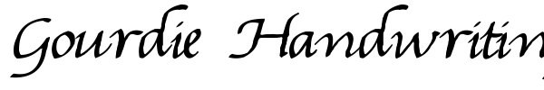 Gourdie Handwriting font preview