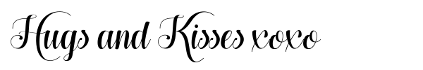 Hugs and Kisses xoxo font