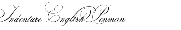 Indenture English Penman font preview