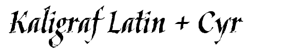 Kaligraf Latin + Cyr font