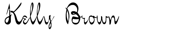 Kelly Brown font