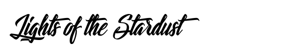 Lights of the Stardust font