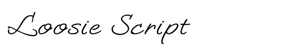Loosie Script font