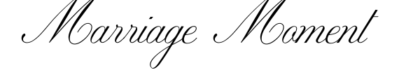 Marriage Moment font