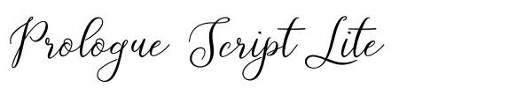 Prologue Script Lite font