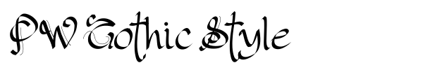 PW Gothic Style font