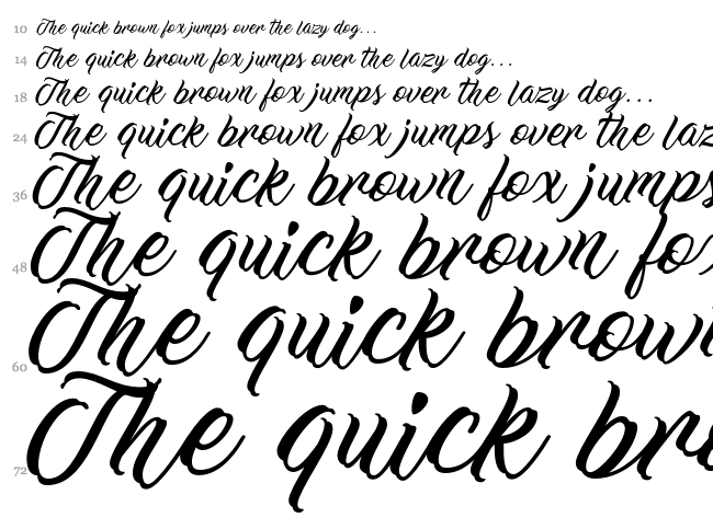 Work In Progress font waterfall