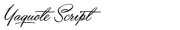 Yaquote Script font