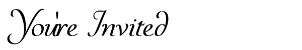 You're Invited font