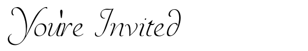 You're Invited font preview
