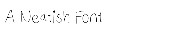 A Neatish Font font