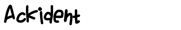 Ackident font