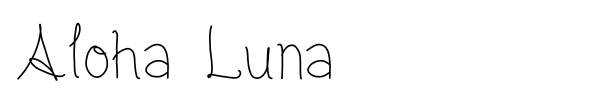 Aloha Luna font