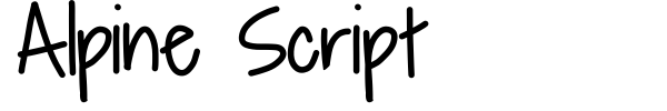 Alpine Script font