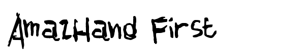 AmazHand First font preview
