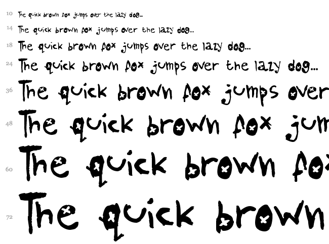AmazHand First font waterfall