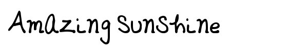 Amazing Sunshine font preview