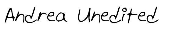 Andrea Unedited font