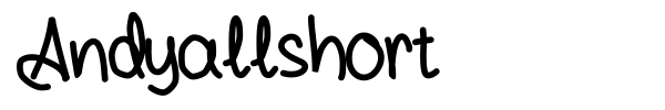 Andyallshort font preview